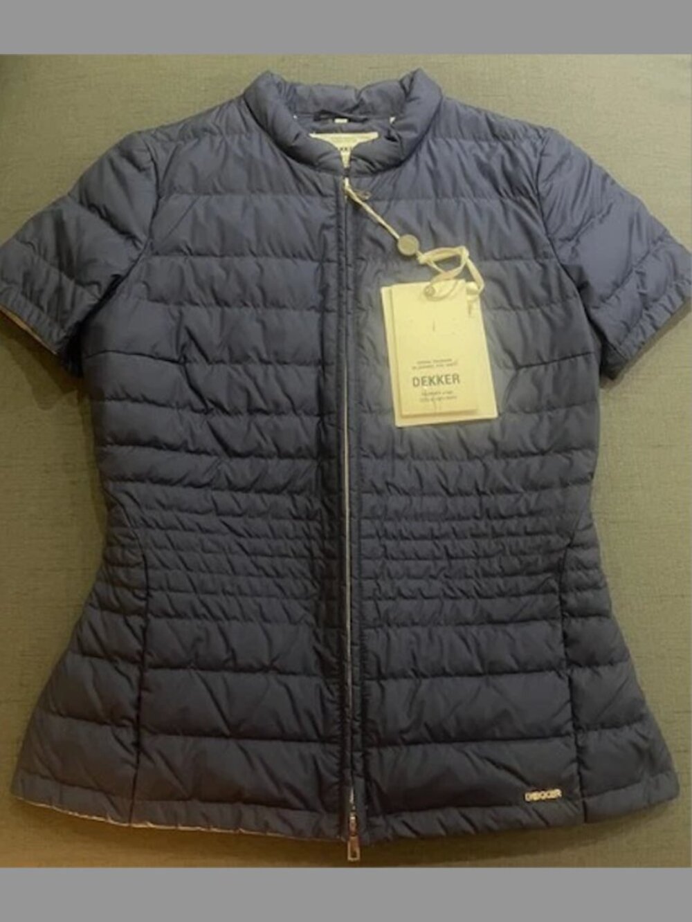 Dekker Womens Puffy Duck Down Vest, Lightweight Short Sleeve Jacket SZ S